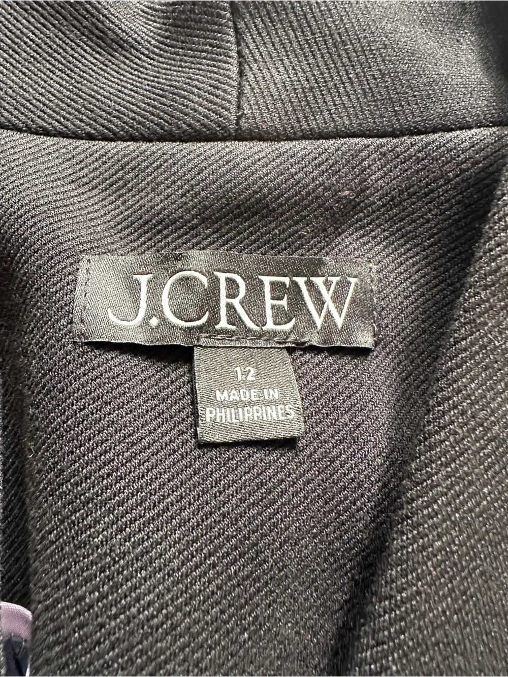 J.Crew New Going-Out Blazer Stretch Twill Black Size 12 CC274